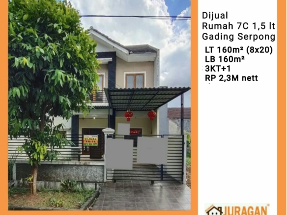 Dijual Rumah 7c 1,5 Lt Gading Serpong SATULISTING.com