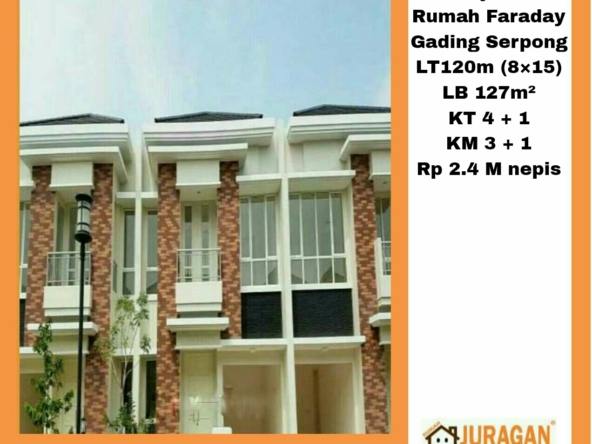 DIJUAL RUMAH FARADAY GADING SERPONG SATULISTING.com