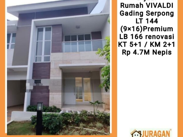 Dijual Rumah VIVALDI Gading Serpong SATULISTING.com