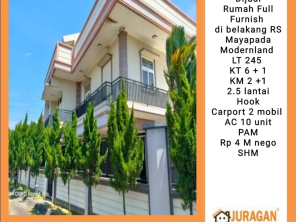 Dijual Rumah Full Furnish di belakang RS Mayapada Modernland SATULISTING.com