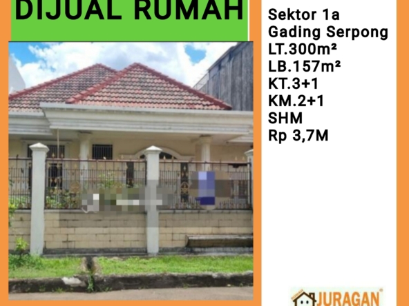 Dijual Rumah Sektor 1a Gading Serpong SATULISTING.com