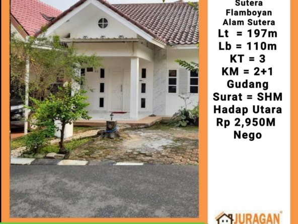 Dijual Rumah Sutera Flamboyan Alam Sutera SATULISTING.com