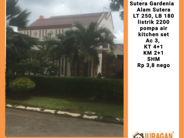 Dijual Rumah Sutera Gardenia Alam Sutera SATULISTING.com