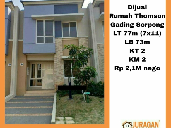 DIJUAL RUMAH THOMSON GADING SERPONG SATULISTING.com