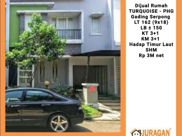Dijual Rumah TURQUOISE PHG Gading Serpong SATULISTING.com