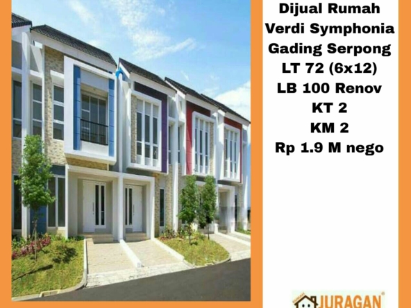 DIJUAL VERDI SYMPHONIA GADING SERPONG SATULISTING.com