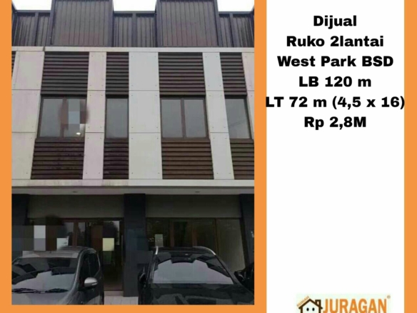 DIJUAL RUKO 2 LANTAI WEST PARK BSD SATULISTING.com