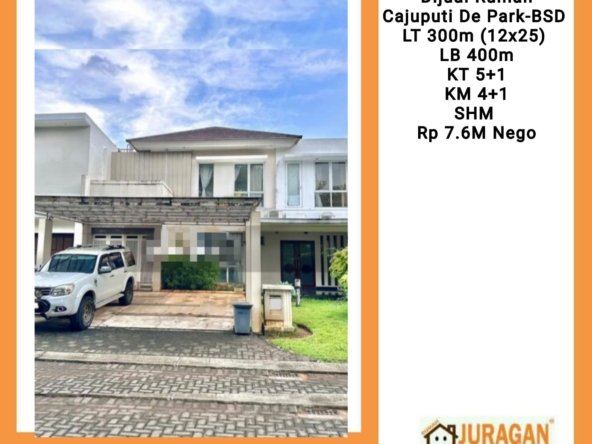 Dijual Rumah Cajuputi De Park - BSD SATULISTING.com