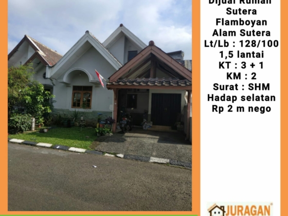 Dijual Rumah Sutera Flamboyan Alam Sutera SATULISTING.com