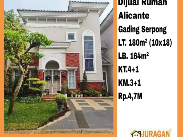 Dijual Rumah Alicante Gading Serpong SATULISTING.com