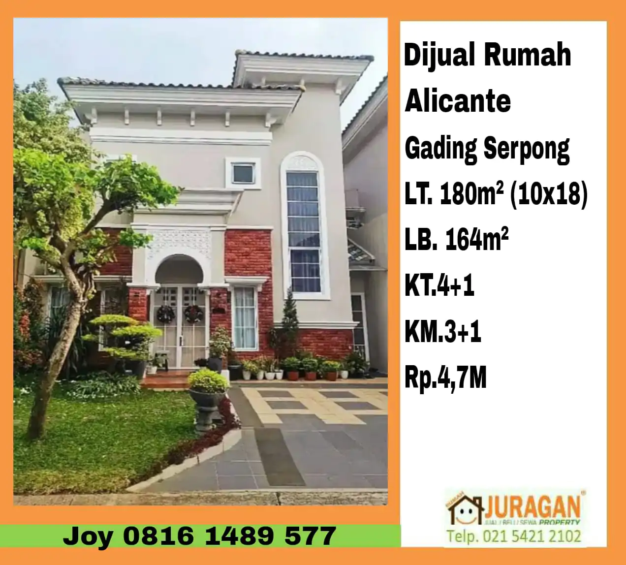Dijual Rumah Alicante Gading Serpong SATULISTING.com