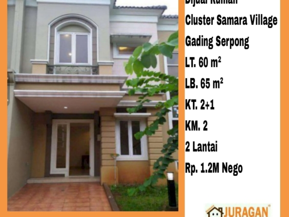 Dijual Rumah Cluster Samara Village Gading Serpong SATULISTING.com