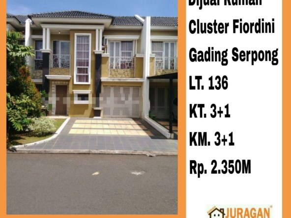 Dijual Rumah Cluster Fiordini Gading Serpong SATULISTING.com