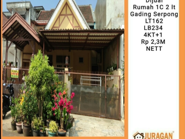 Dijual Rumah 1C 2 lt Gading Serpong SATULISTING.com