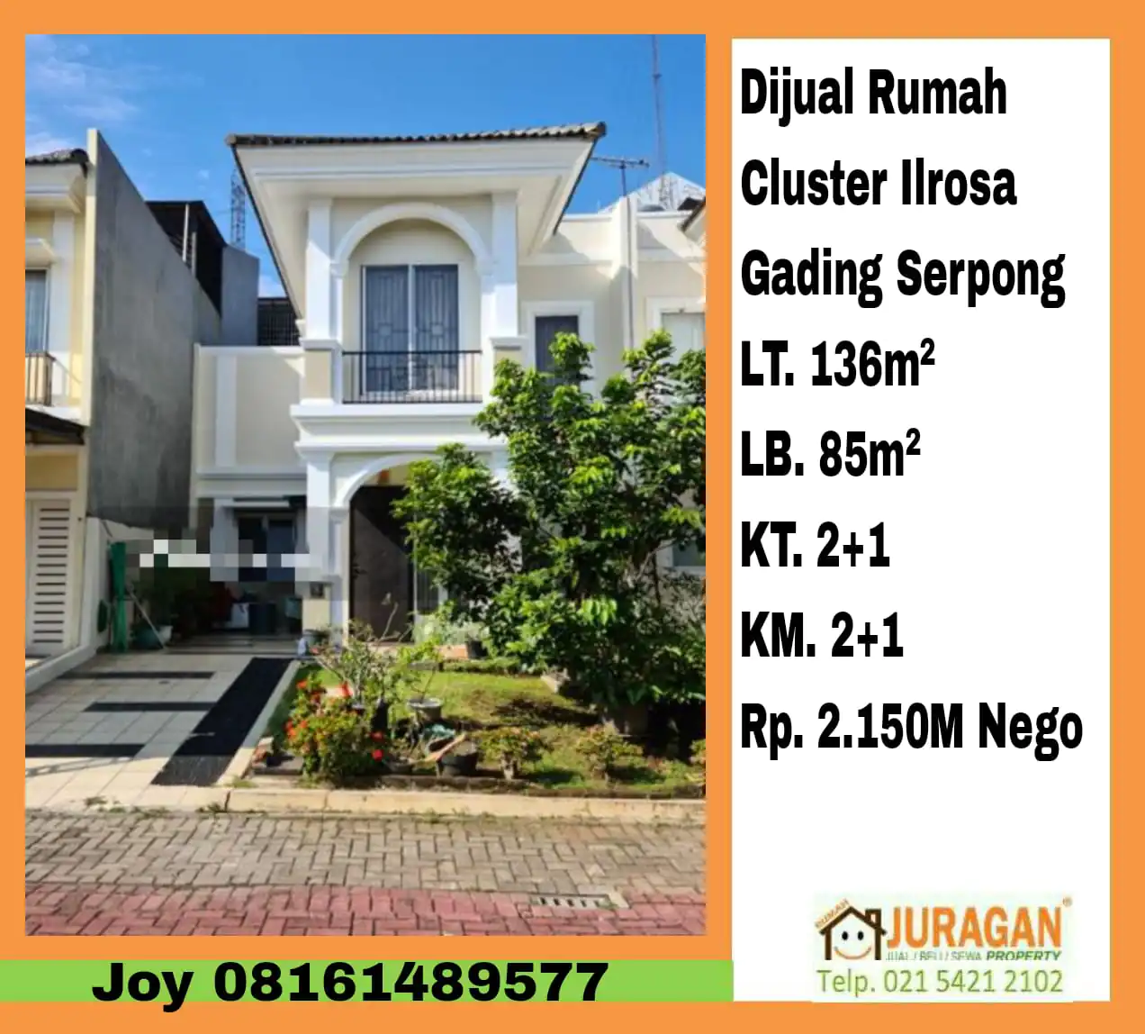 Dijual Rumah Cluster Ilrosa Gading Serpong SATULISTING.com