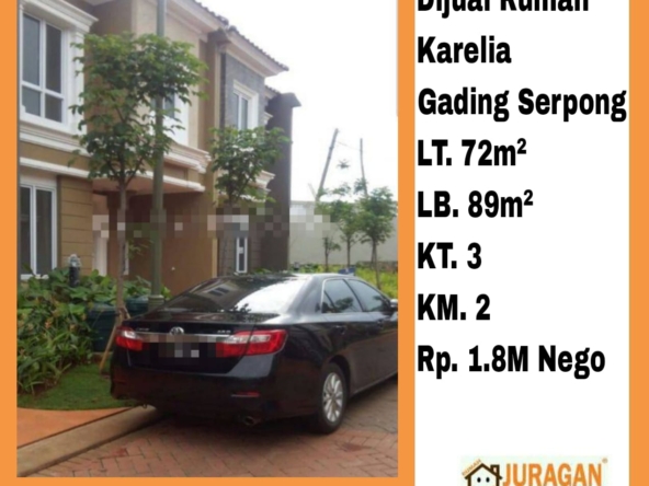 Dijual Rumah Karelia Gading Serpong SATULISTING.com