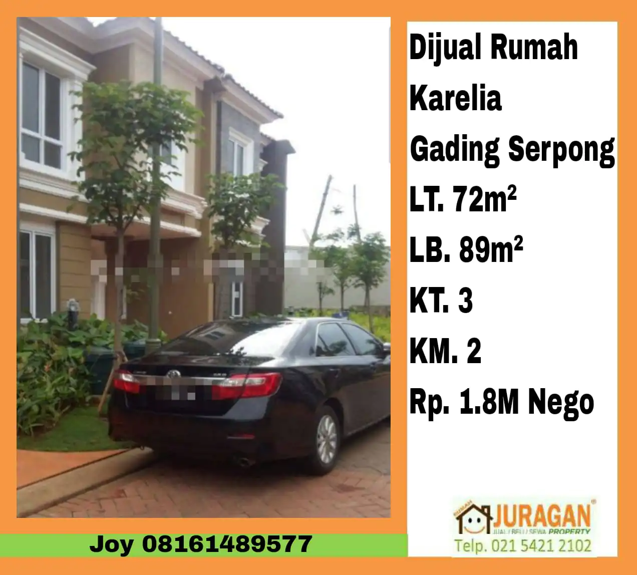Dijual Rumah Karelia Gading Serpong SATULISTING.com