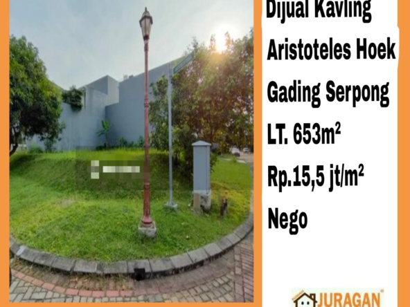 Dijual Kavling Aristoteles Hoek Gading Serpong SATULISTING.com