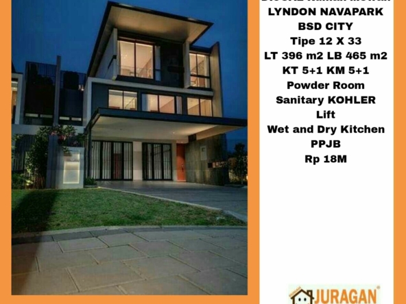 DIJUAL RUMAH MEWAH LYNDON NAVAPARK BSD CITY SATULISTING.com