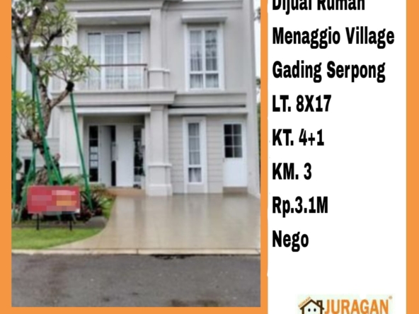 Dijual Rumah Menaggio Village Gading Serpong SATULISTING.com