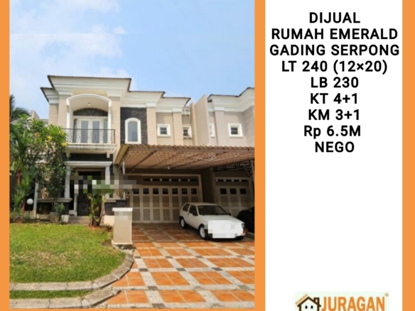 Dijual Rumah EMERALD GADING SERPONG SATULISTING.com