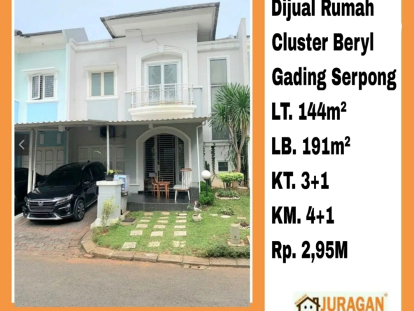 Dijual Rumah Cluster Beryl Gading Serpong SATULISTING.com