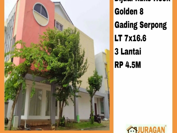 DIJUAL RUKO GOLDEN 8 HOOK GADING SERPONG SATULISTING.com