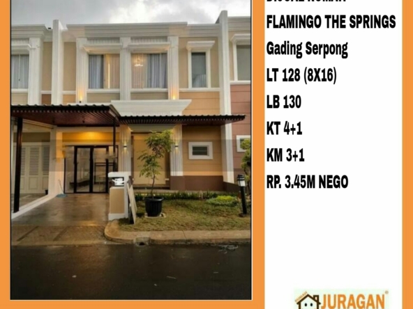 DIJUAL RUMAH FLAMINGO THE SPRINGS GADING SERPONG SATULISTING.com