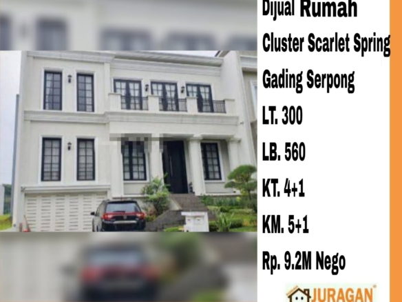 Dijual Cluster Scarlet Spring Gading Serpong SATULISTING.com