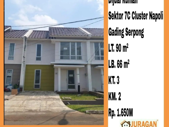 Dijual Rumah Sektor 7C Cluster Napoli Gading Serpong SATULISTING.com