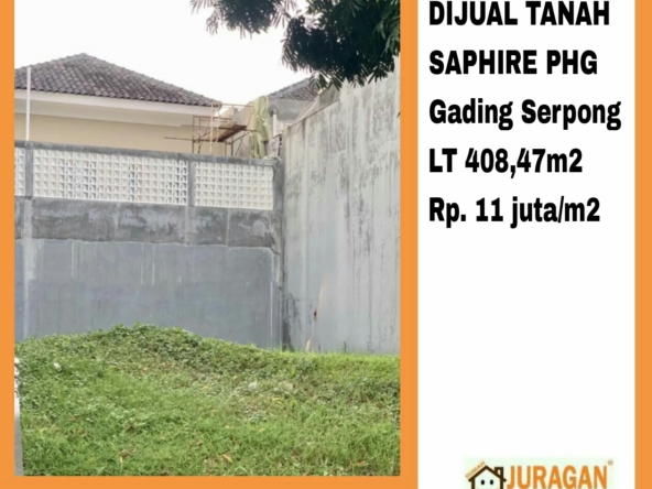 DIJUAL TANAH SAPHIRE PHG GADING SERPONG SATULISTING.com