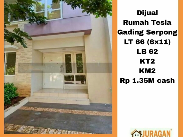 DIJUAL RUMAH TESLA GADING SERPONG SATULISTING.com