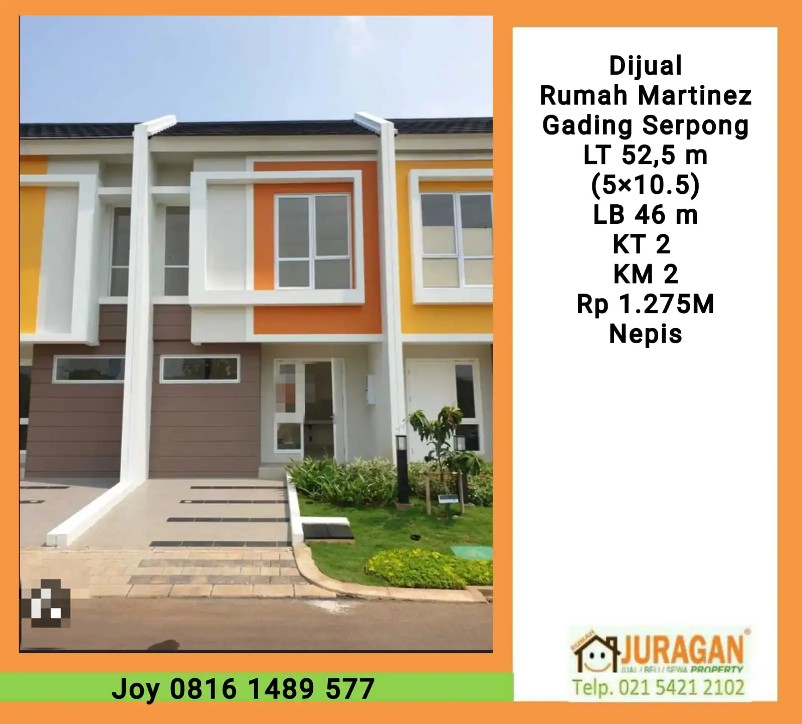 Dijual Rumah Martinez Gading Serpong SATULISTING.com