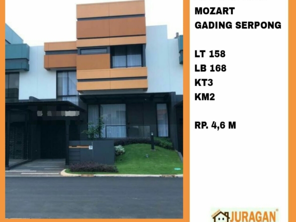 DIJUAL RUMAH MOZART GADING SERPONG SATULISTING.com