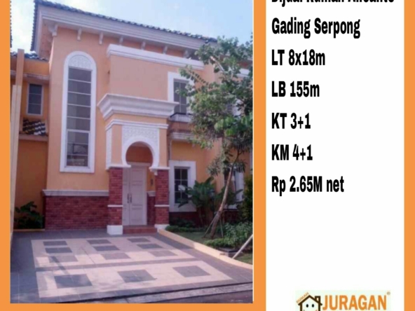 Dijual Rumah Alicante Gading Serpong SATULISTING.com