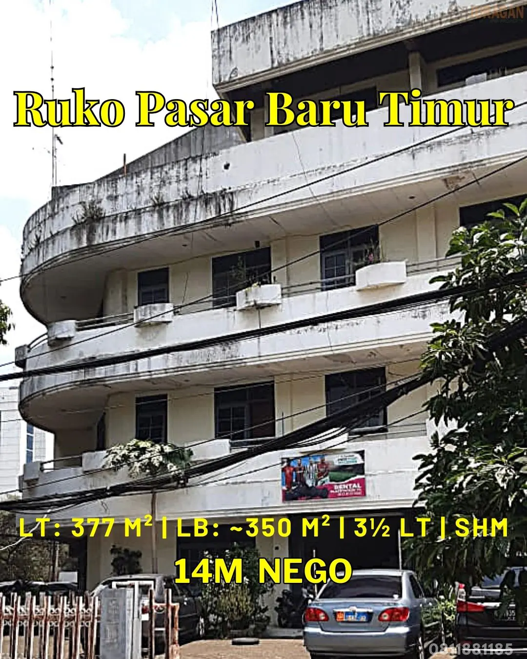 DijualdiSewa Ruko Pasar Baru Timur Jakarta Pusat posisi Hook 1.jpg