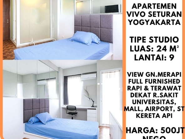 Dijual Apartemen Studio Vivo Seturan Yogya view Gn Merapi ada 2 unit SATULISTING.com