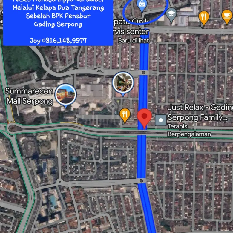 Siteplan DIJUAL TANAH KELAPA DUA SAMPING PENABUR GADING SERPONG