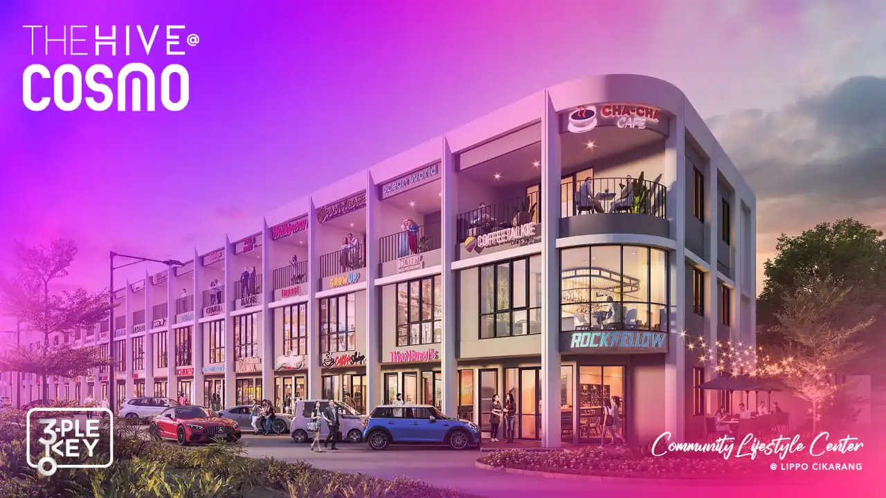 Dijual murah ruko Up Town 3 lantai lokasi jln strategis Lippo cikarang