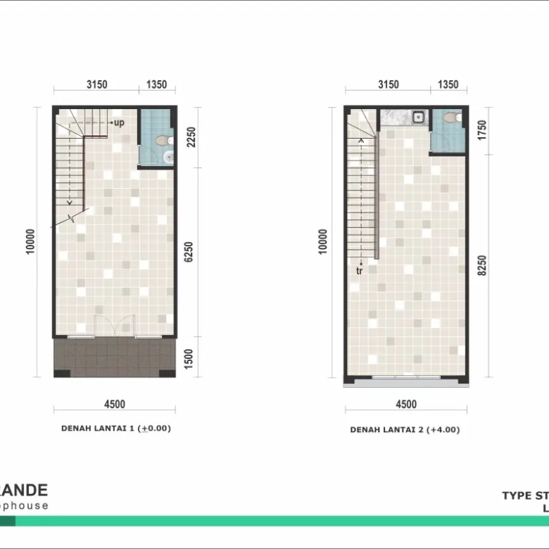Denah Lebar 4.5 DIJUAL RUKO MADISON GRANDE PARAMOUNT SERPONG