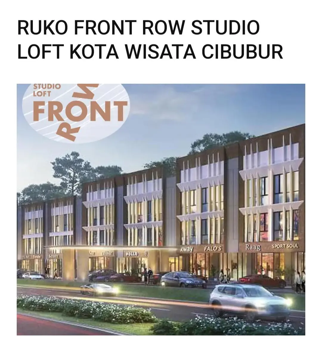 Ruko 3 Lantai Studio Loft Kota Wisata Cibubur