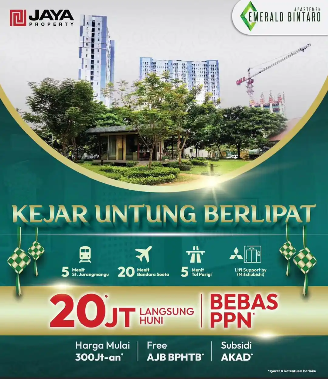 Apartemen Emerald Bintaro di selatan jakarta