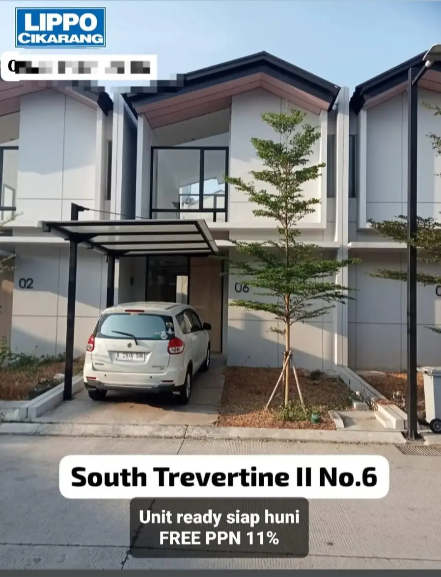 Dijual rumah murah Trevertine Free PPN lokasi Lippo Bekasi 3