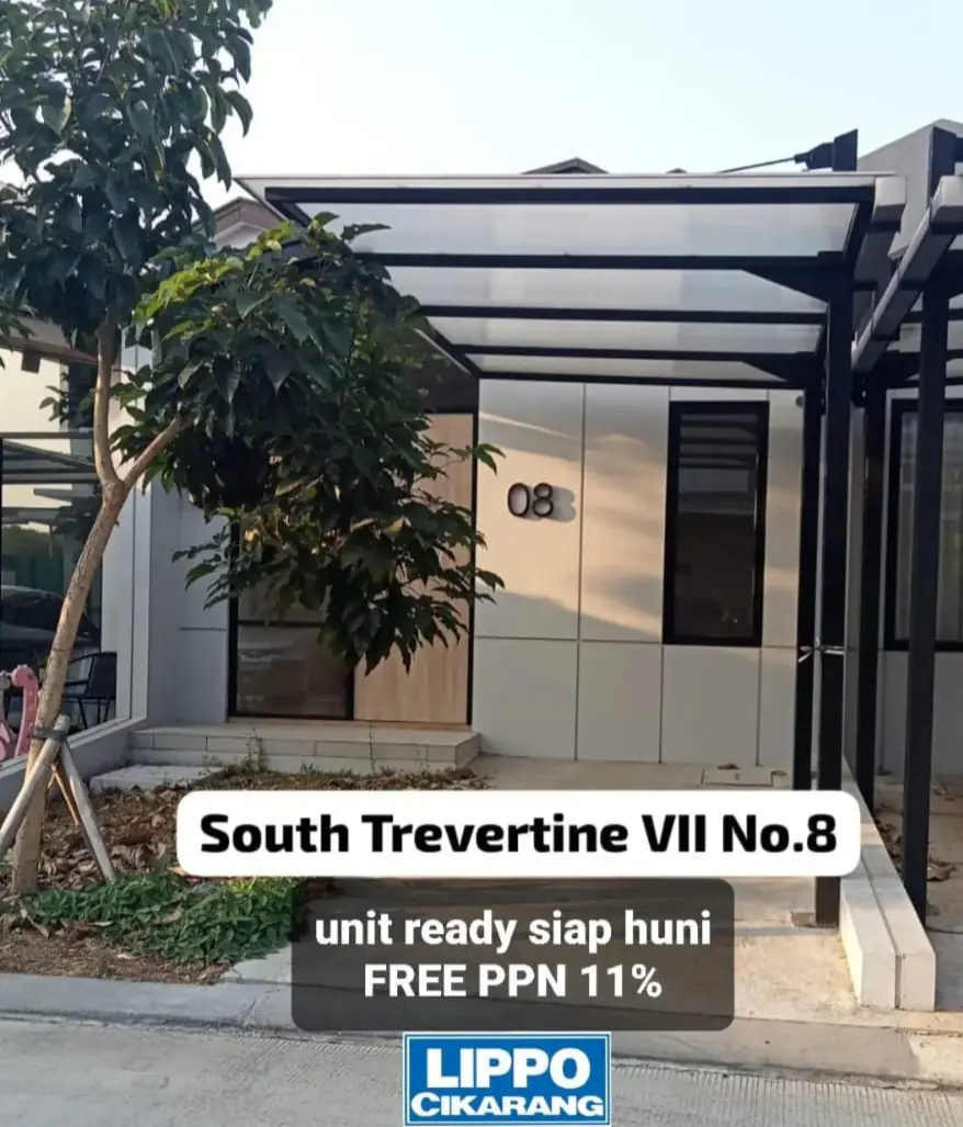 Dijual rumah murah Trevertine Free PPN lokasi Lippo Bekasi