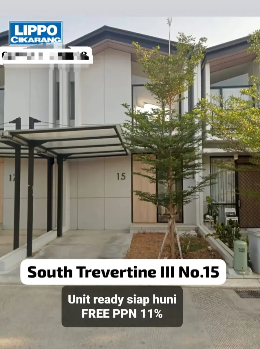 Dijual rumah murah Trevertine Free PPN lokasi Lippo Bekasi 2