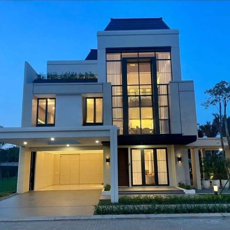 Tampak Rumah Cluster Tresor BSD City