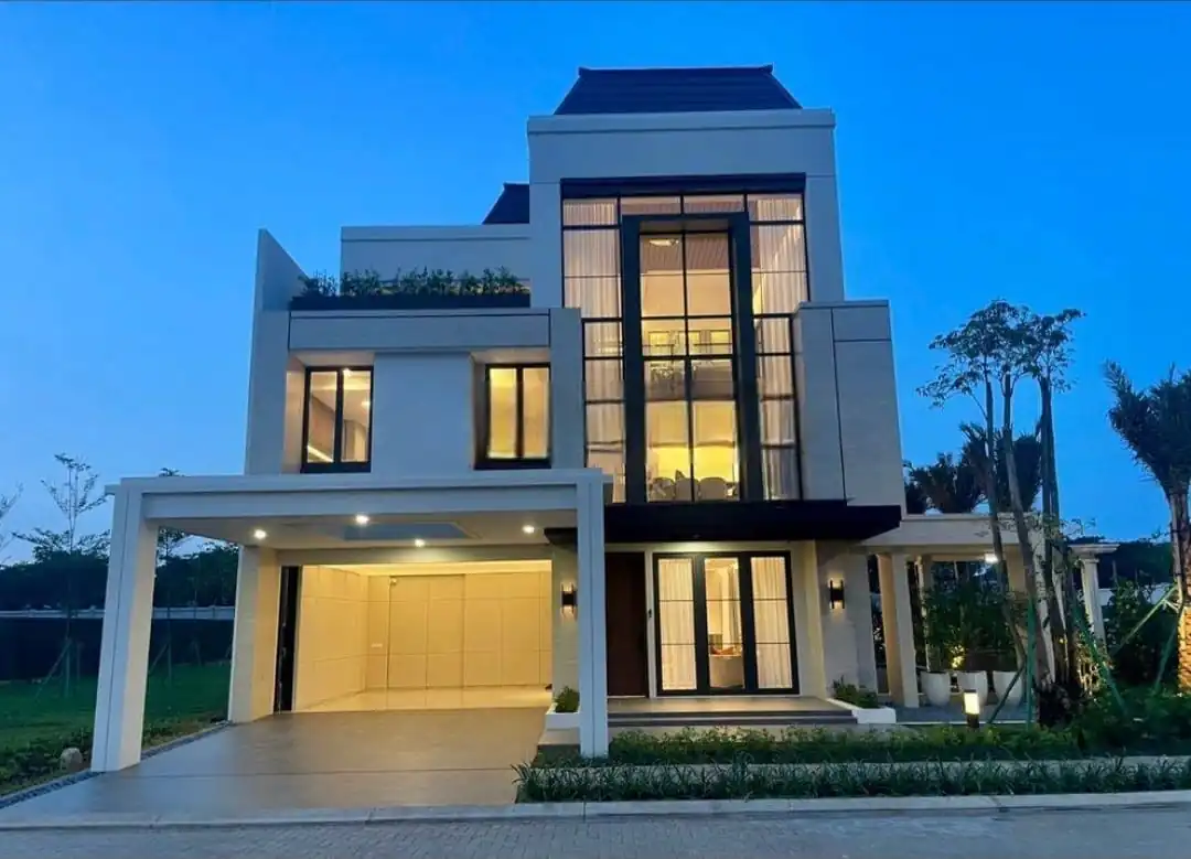 Tampak Rumah Cluster Tresor BSD City