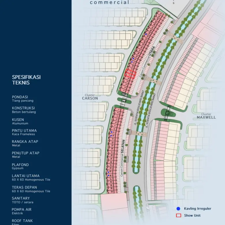 Siteplan ruko carson summarecon serpong