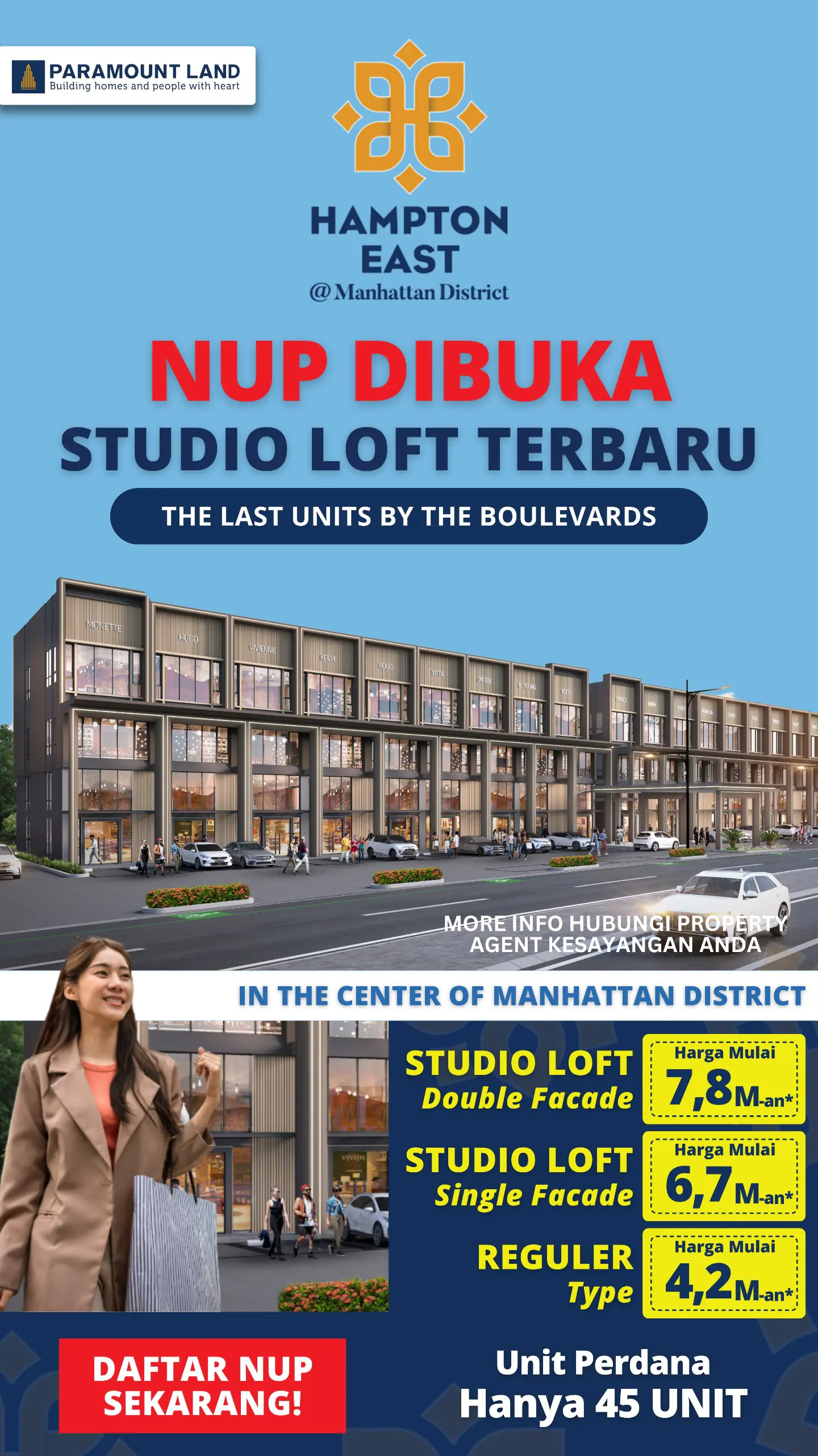 Pendaftaran NUP Ruko Hampton East