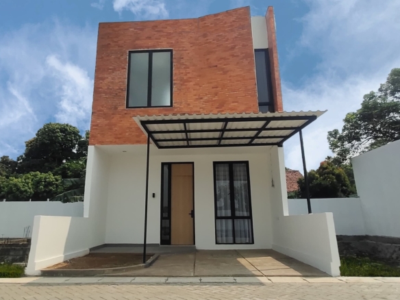 Tampak Depan Rumah Siap Huni Cluster Di Cisauk Tangerang